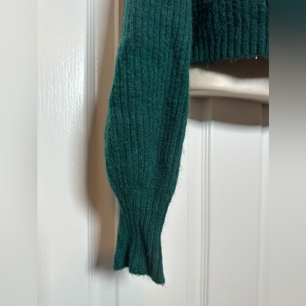 Express Dark Green Oversized Button Up Cardigan W… - image 6